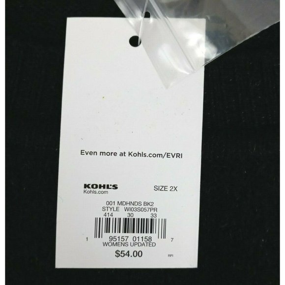 NWT EVRI Black & Teal  Lightweight Sweater Plus Size 4XL - Picture 5 of 6